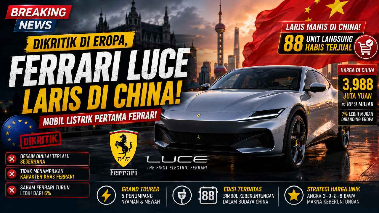 Ferrari Luce Laris di China Meski Dikritik di Eropa, Strategi Harga dan Desain Jadi Sorotan