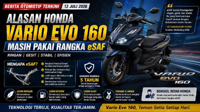 Honda Vario Evo 160 Tetap Gunakan Rangka eSAF, Ini Alasan di Balik Keputusannya