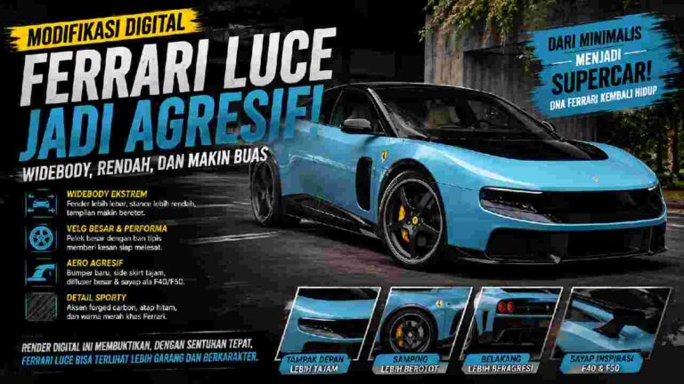 Ferrari Luce Widebody Tampil Lebih Buas, Sentuhan Digital Hidupkan DNA Supercar