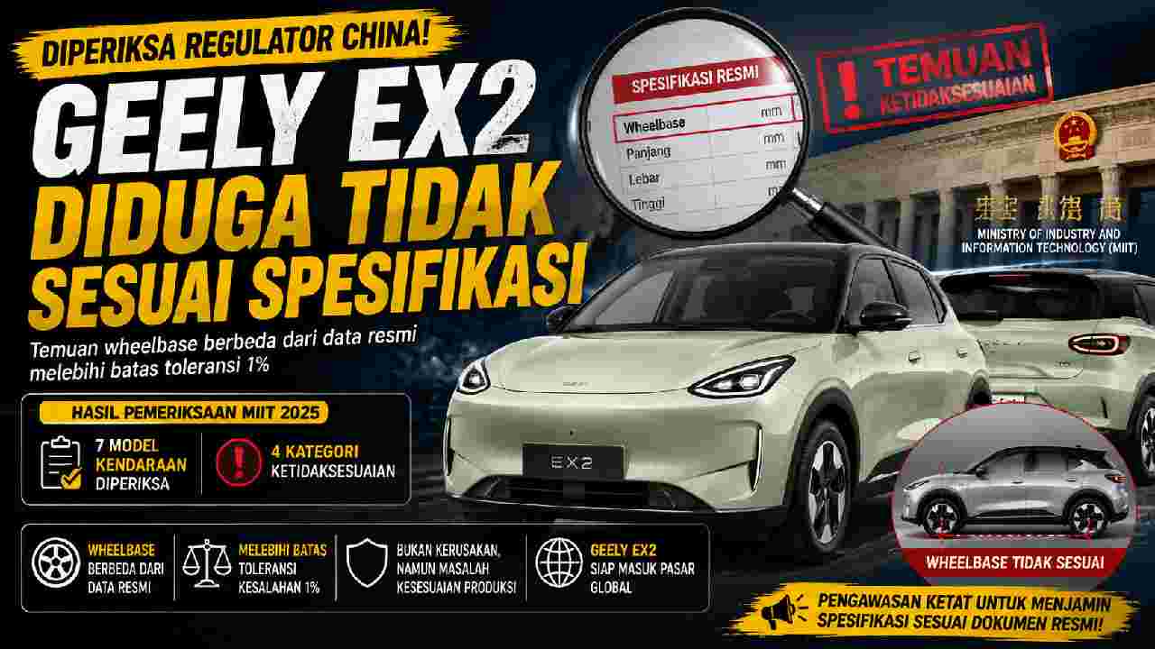 Geely EX2 Diperiksa Regulator China, Perbedaan Spesifikasi Jadi Sorotan