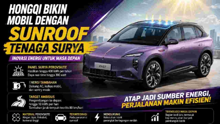 Hongqi EHS7 Pamer Sunroof Tenaga Surya, Bisa Hasilkan Listrik Sendiri