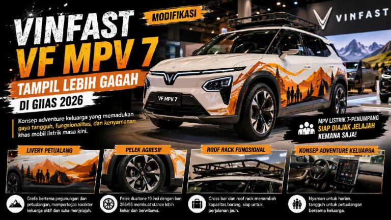 Modifikasi VinFast VF MPV 7 di GIIAS 2026 Tampil Lebih Gagah dengan Konsep Adventure Keluarga