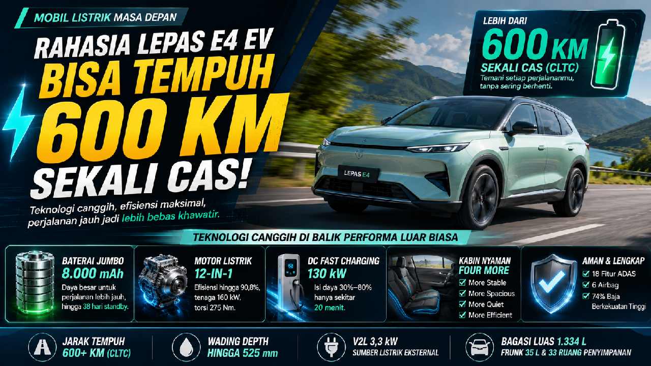 Rahasia Lepas E4 EV Bisa Tempuh 600 Km Sekali Cas, Ini Teknologi di Baliknya