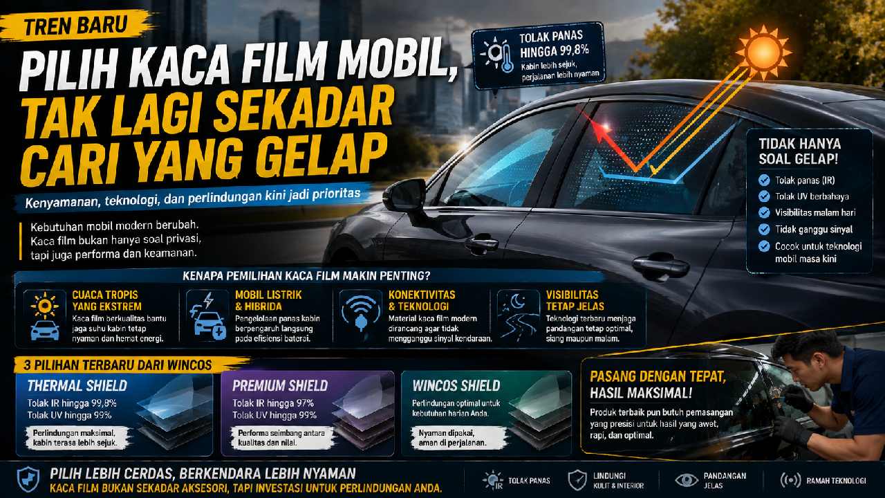 Tren Baru Memilih Kaca Film Mobil, Tak Lagi Sekadar Mengejar Tampilan Gelap