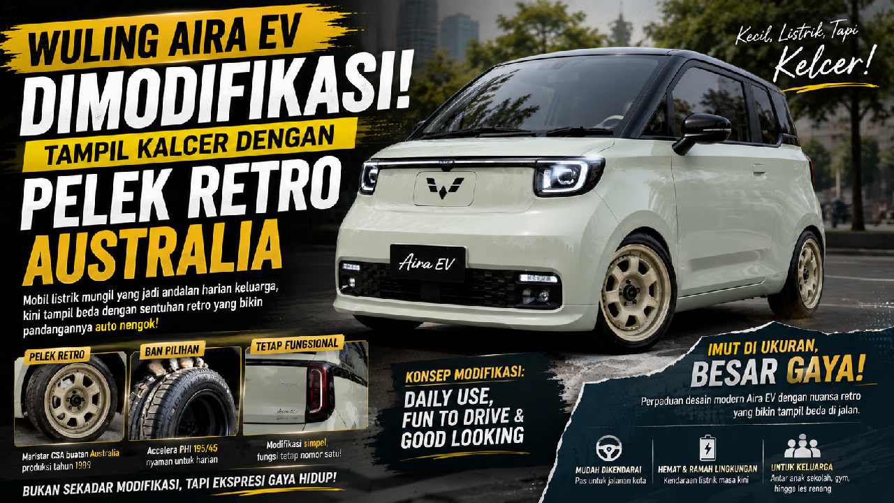 Wuling Aira EV Bergaya Kalcer, Pelek Retro Australia Jadi Pembeda