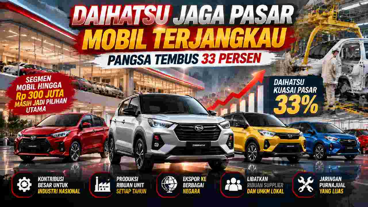 Daihatsu Perkuat Pasar Mobil Terjangkau, Pangsa Nasional Tembus 33 Persen