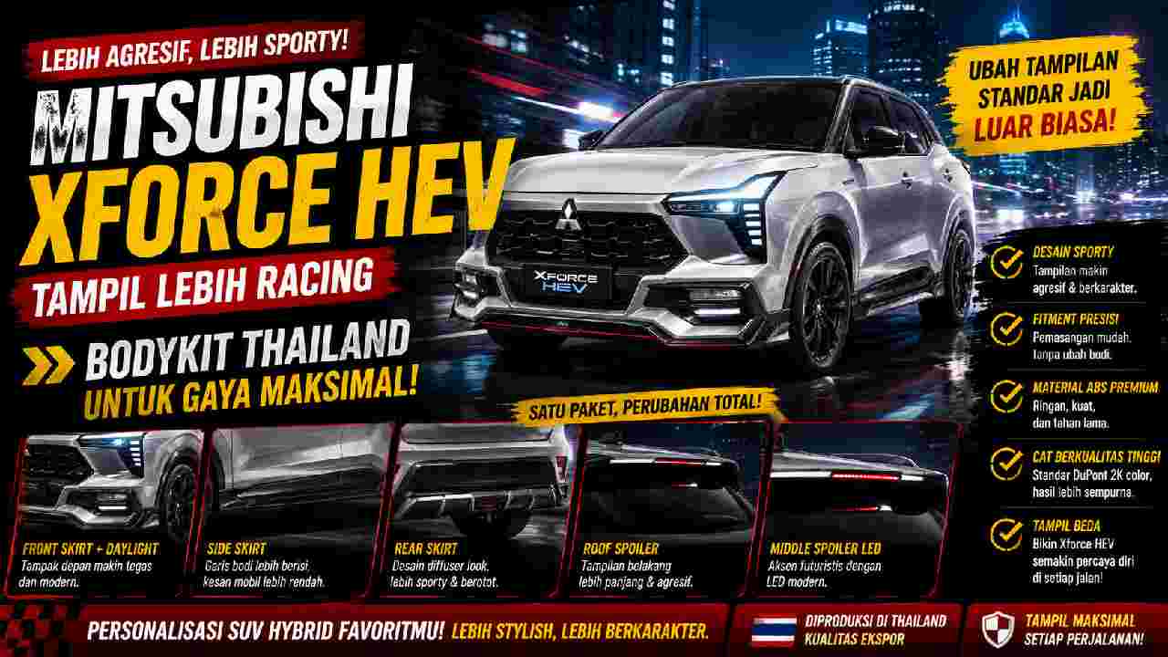 Mitsubishi Xforce HEV Makin Racing dengan Bodykit Thailand