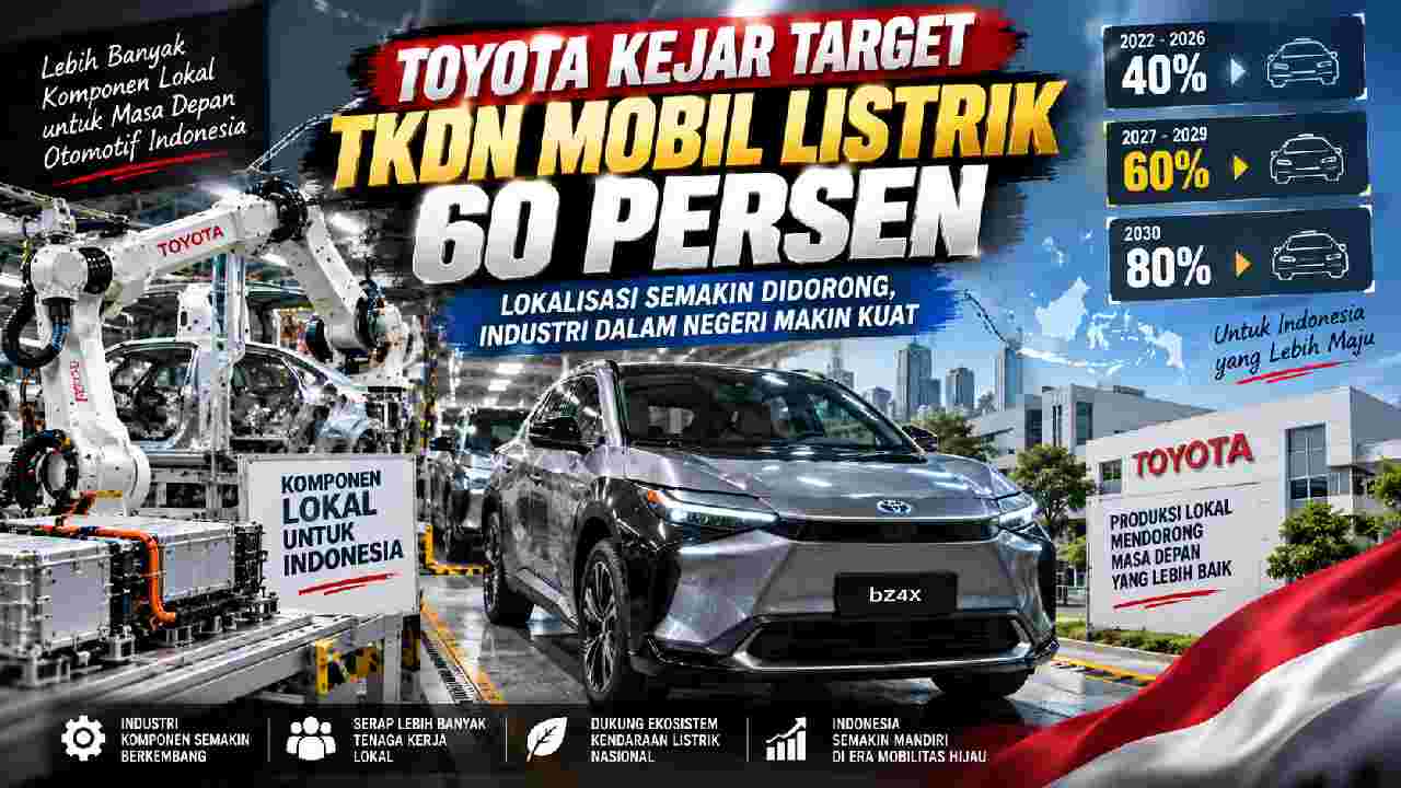 Toyota Kejar TKDN Mobil Listrik 60 Persen, Lokalisasi Jadi Kunci