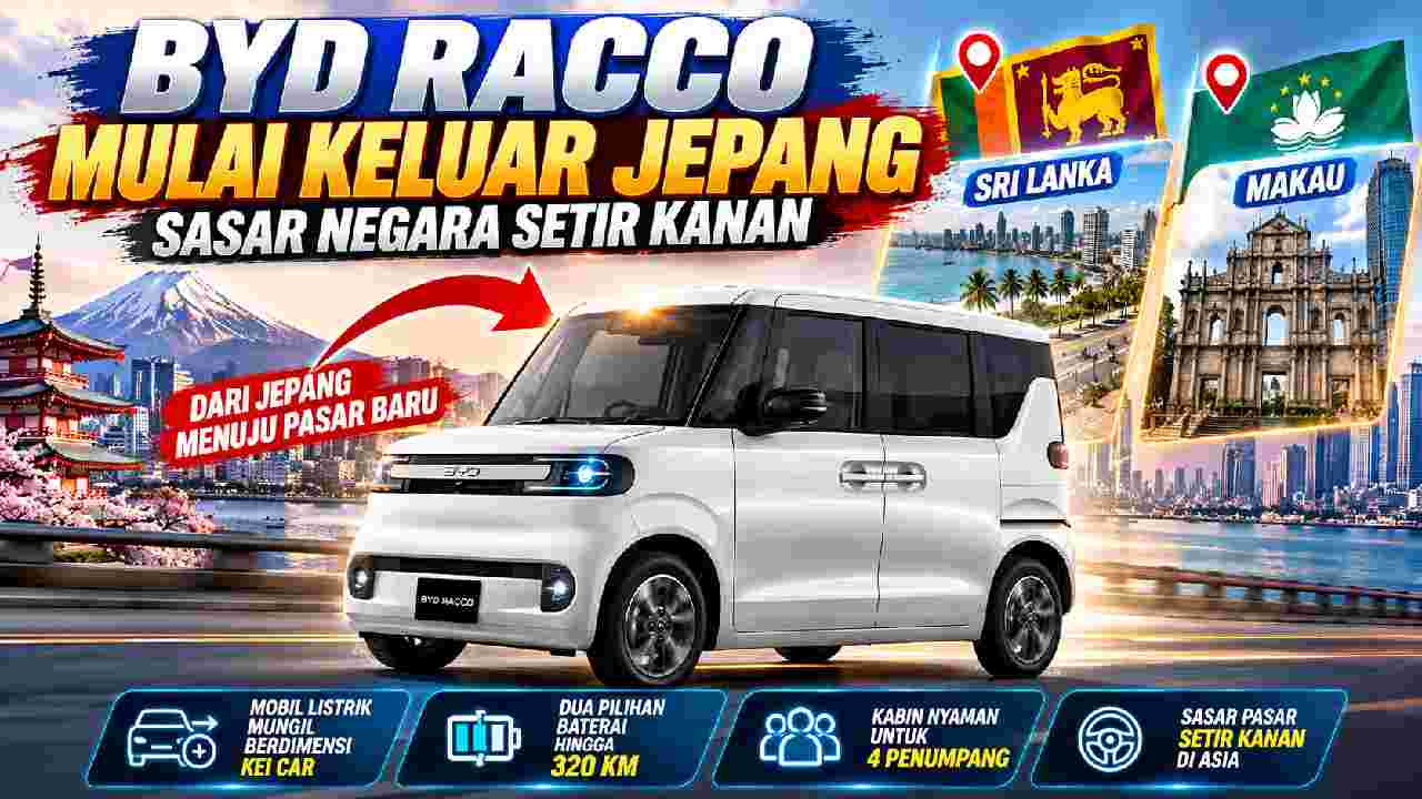 BYD Racco Mulai Tinggalkan Jepang, Pasar Setir Kanan Jadi Target Baru