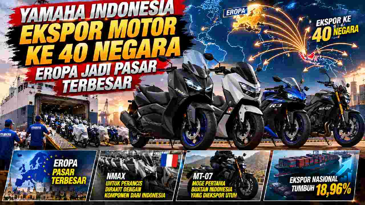 Yamaha Indonesia Tembus 40 Negara, Eropa Jadi Pasar Ekspor Terbesar